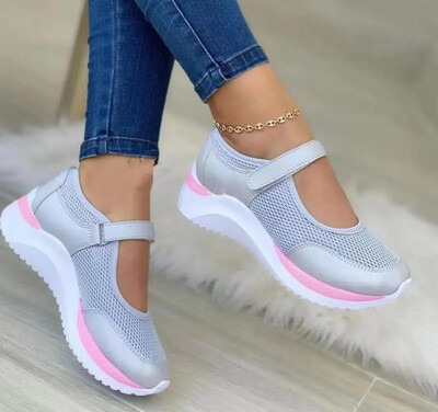2024 Nou AutumnOutdoorBreathable Mesh Pantofi Femei Casual Pantofi cu platformă Încălțăminte de călătorie de mers pe jos Pantofi vulcanizați de dimensiuni mari