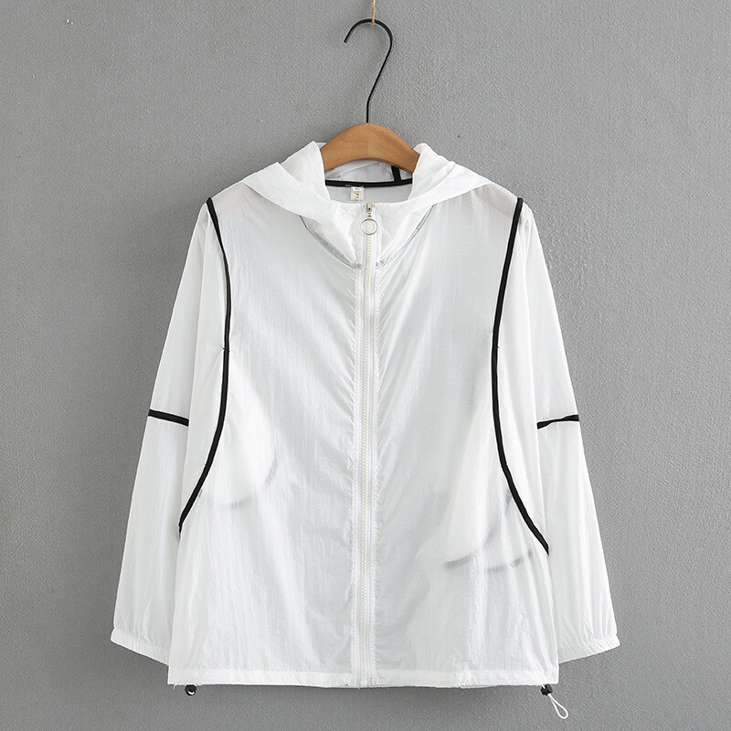 Νέο 2023 Γυναικεία Μπλουζάκια Άνοιξη Καλοκαίρι Plus Size για Γυναίκες Μεγάλο Μέγεθος Μακρυμάνικο Μπλε παλτό με κουκούλα 4XL 5XL 6XL 7XL