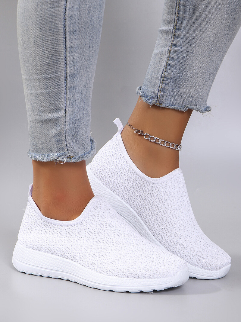 Tavaszi új női sportcipő, divatos, légáteresztő, könnyű, csúszásmentes, kopásálló, alkalmi sportcipő, lapos cipő