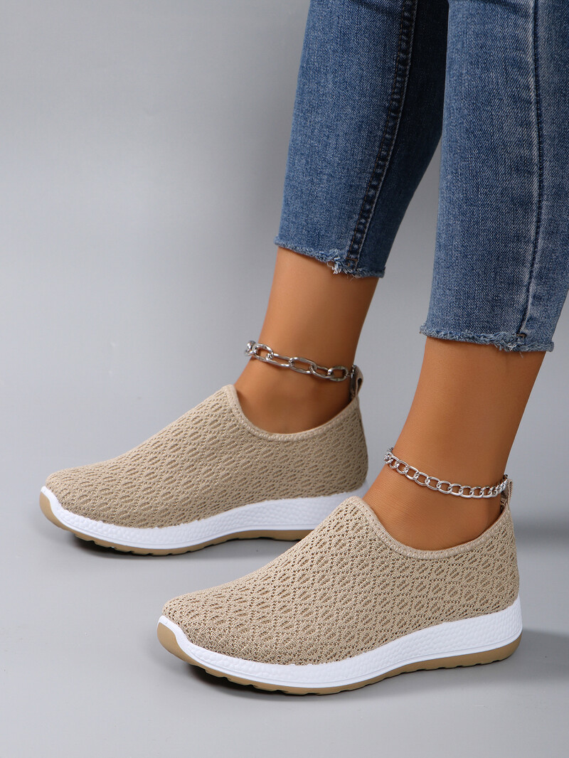 Tavaszi új női sportcipő, divatos, légáteresztő, könnyű, csúszásmentes, kopásálló, alkalmi sportcipő, lapos cipő