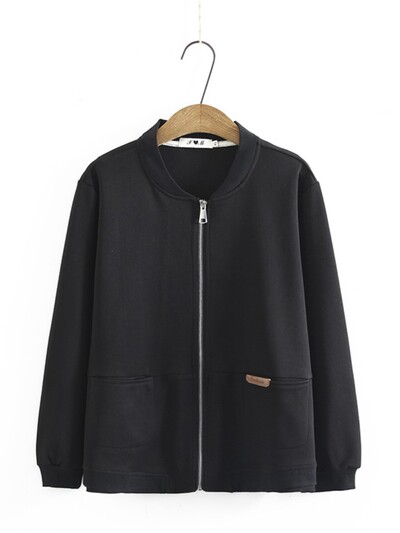 Ženska odjeća Jakna velike veličine Jesenska nova revija Tanki ženski kaput s bejzbolskim ovratnikom s patentnim zatvaračem