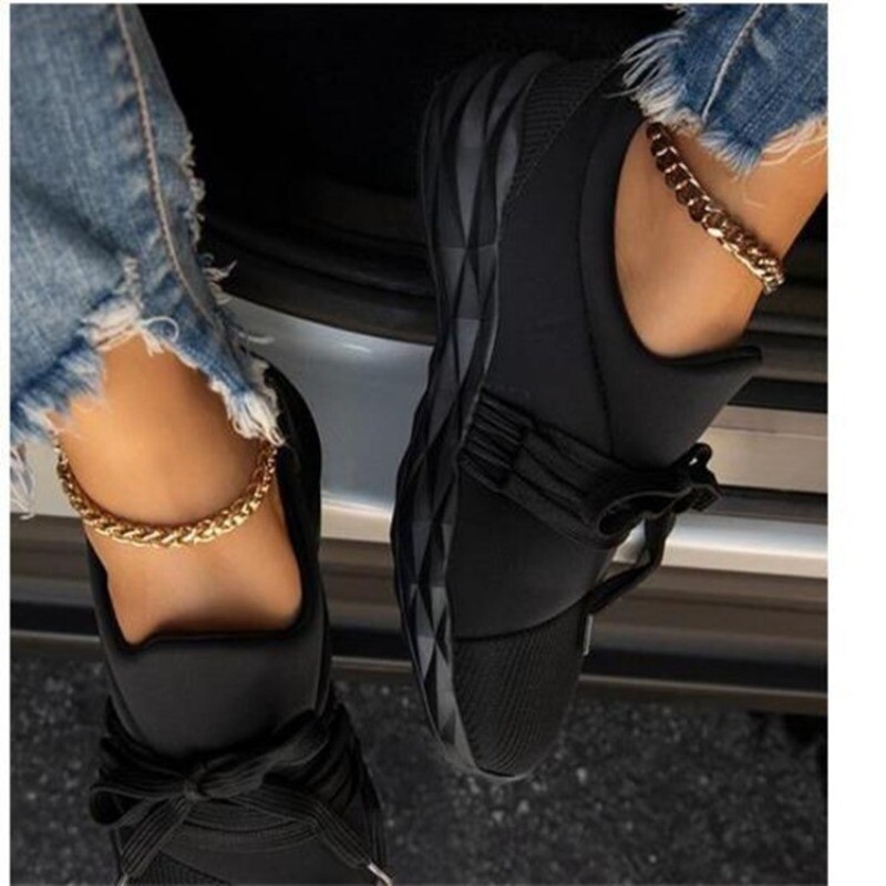 2023 Дамски летни маратонки с връзки Дамски маратонки за ходене С кръгли пръсти Ежедневни дишащи неплъзгащи се спортни обувки за фитнес за жени