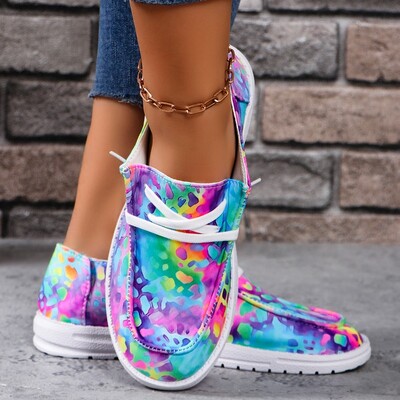 Ženske tenisice Miješane boje Pletene jesenske mokasine Prozračne mekane cipele za trčanje za žene Nove natikače tenisice Ženske