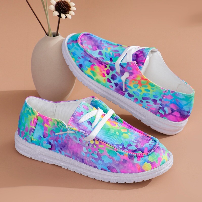 Ženske tenisice Miješane boje Pletene jesenske mokasine Prozračne mekane cipele za trčanje za žene Nove natikače tenisice Ženske