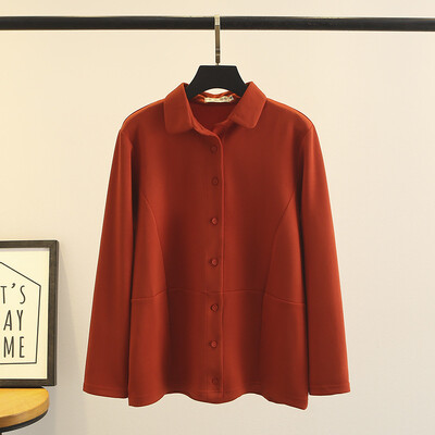 Naiste suures suuruses jakk Sügisene vabaajariietus Moodne pikkade varrukatega särk Välisrõivad Kumerad mantlid F21 5878