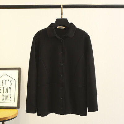 Naiste suures suuruses jakk Sügisene vabaajariietus Moodne pikkade varrukatega särk Välisrõivad Kumerad mantlid F21 5878