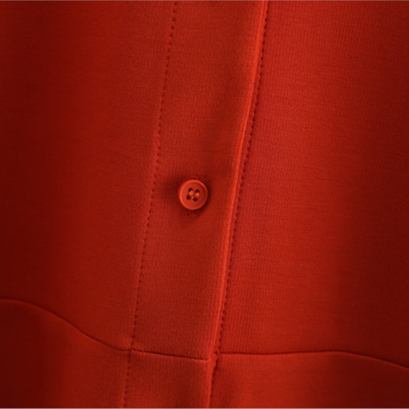 Naiste suures suuruses jakk Sügisene vabaajariietus Moodne pikkade varrukatega särk Välisrõivad Kumerad mantlid F21 5878