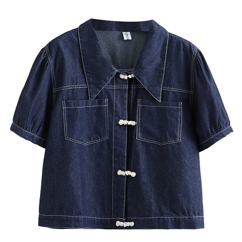 Suures suuruses teksajakk naistele 2023. aasta kevadsuvi pärlpandlaga puhvis varrukatega mantel lahtised ülerõivad, suured kõverad riided S6-5634