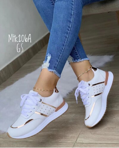 Pantofi de damă cu platformă pantofi din piele pantofi sport ocazional pentru alergare în aer liber pantofi vulcanizați de dimensiuni mari Zapatillas mujer