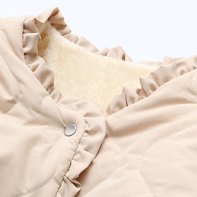 Ženska parka od flisa s dvostrukim podstavom, široka jakna, jednobojni kaput, puni rukavi, velika veličina, zimska odjeća