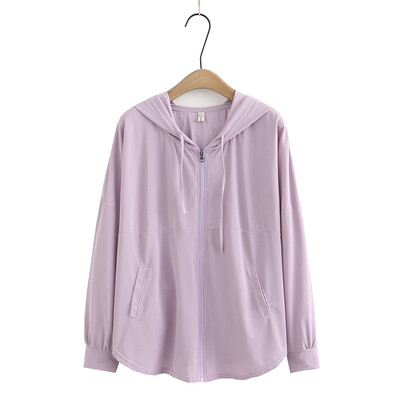 Дамско яке с голям размер 2023 Пролет Лято Бързосъхнещо тънко слънцезащитно палто Свободно връхно облекло Дрехи с големи извивки S48-2366