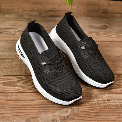 2024 nove ženske prozračne pletene tenisice za trčanje s mekim potplatom za proljeće i jesen za slobodno vrijeme i udobne sportske cipele