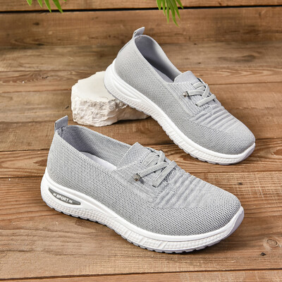 2024 nove ženske prozračne pletene tenisice za trčanje s mekim potplatom za proljeće i jesen za slobodno vrijeme i udobne sportske cipele