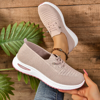 2024 nove ženske prozračne pletene tenisice za trčanje s mekim potplatom za proljeće i jesen za slobodno vrijeme i udobne sportske cipele