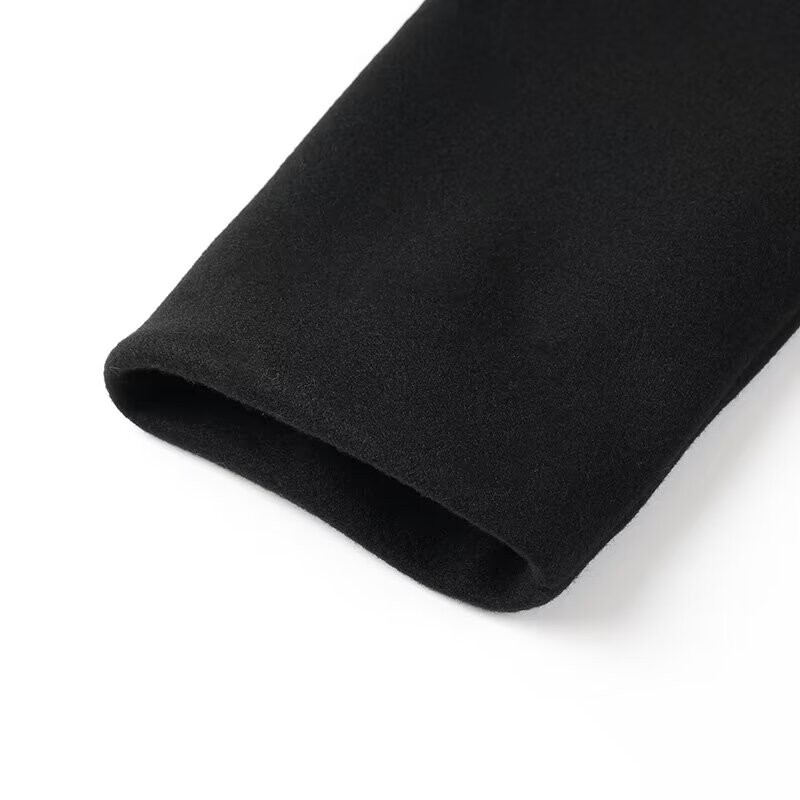 Ženska odjeća velikih veličina Ležerna vunena jakna Dvoredno kopčanje Crni vuneni kaput Novi proizvodi za proljeće i jesen