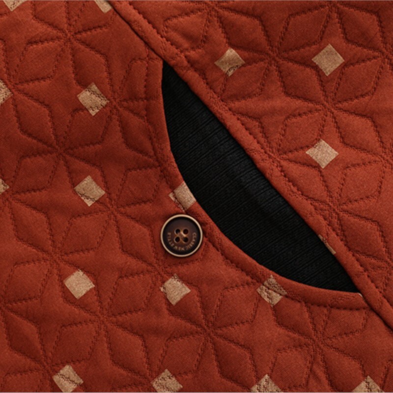 Ženska jakna velikih veličina Jesenska ležerna odjeća Modna geometrijska pletiva Prošivena gornja odjeća Zakrivljeni kaputi K72 1151