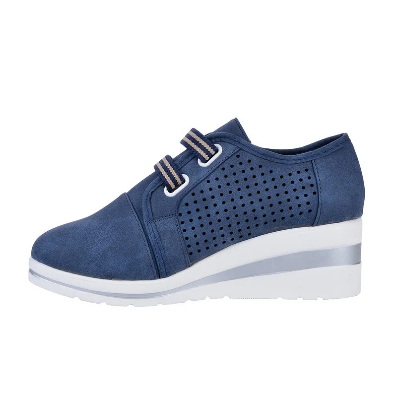 Suure suurusega võrkpinnaga naiste kingad 2023. aasta sügis ja talv New Wedge madala ülaosaga üksikud vabaajakingad