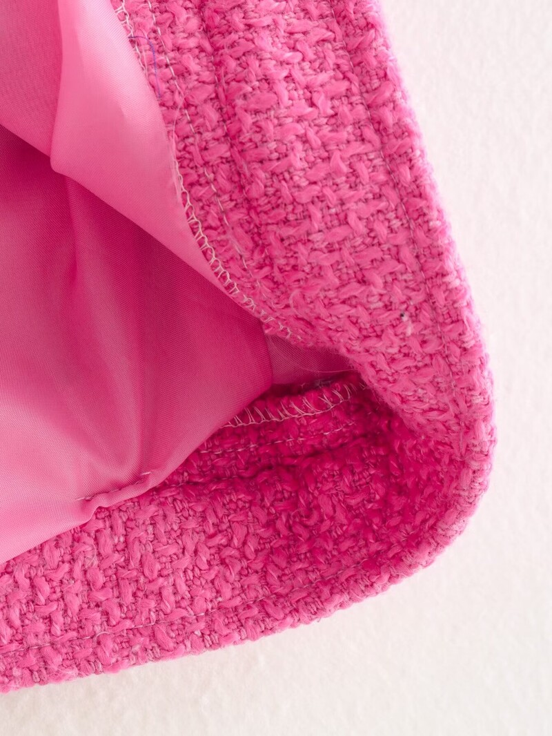 Suures suuruses naiste riided villane mantel rev Üherealine roosa lühike mantel kevadeks ja sügiseks Rinna pikkus 104-114cm