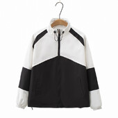 Ženska vanjska jakna velikih veličina Jesenska ležerna odjeća Modna samostojeća ovratnica Spojeni patentni zatvarači Gornja odjeća Curve Kaputi K91 8025