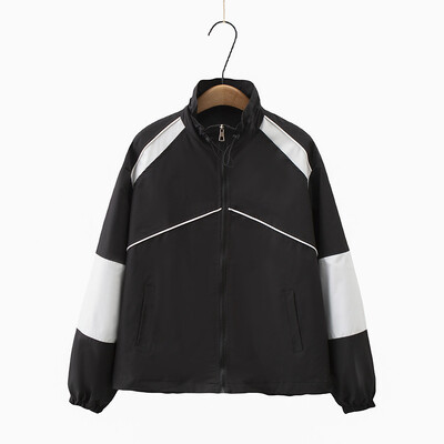 Ženska vanjska jakna velikih veličina Jesenska ležerna odjeća Modna samostojeća ovratnica Spojeni patentni zatvarači Gornja odjeća Curve Kaputi K91 8025