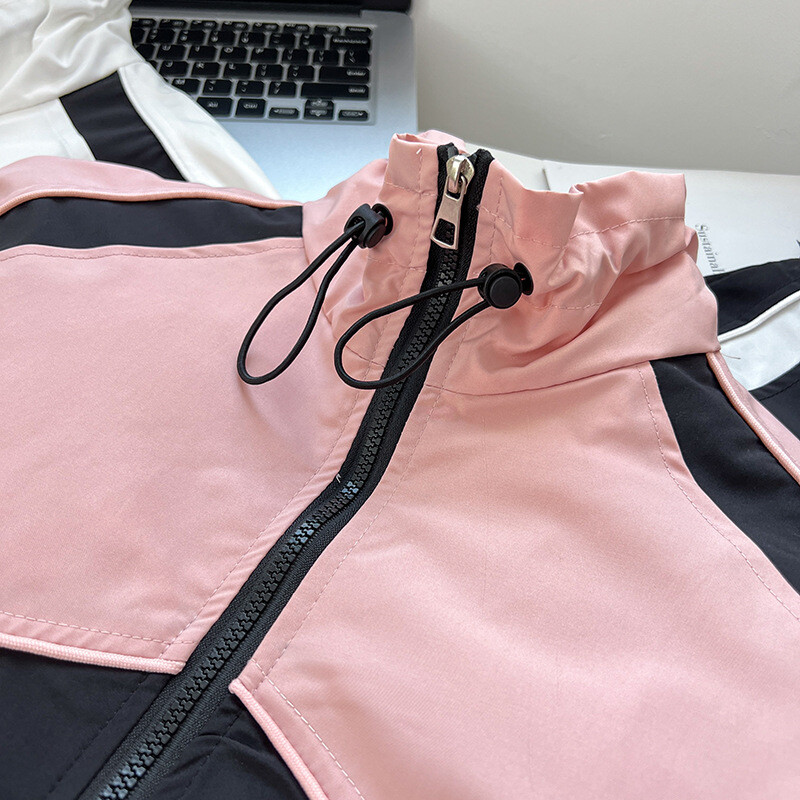 Ženska vanjska jakna velikih veličina Jesenska ležerna odjeća Modna samostojeća ovratnica Spojeni patentni zatvarači Gornja odjeća Curve Kaputi K91 8025