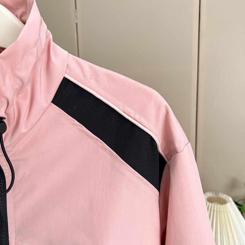 Ženska vanjska jakna velikih veličina Jesenska ležerna odjeća Modna samostojeća ovratnica Spojeni patentni zatvarači Gornja odjeća Curve Kaputi K91 8025