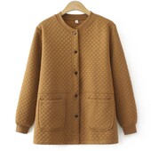 Jesenska ženska odjeća 2023. Jakna velikih veličina Ležerna bejzbolska uniforma od merceriziranog pamuka Prošiveni kaput D5 8212