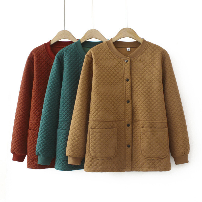 Jesenska ženska odjeća 2023. Jakna velikih veličina Ležerna bejzbolska uniforma od merceriziranog pamuka Prošiveni kaput D5 8212