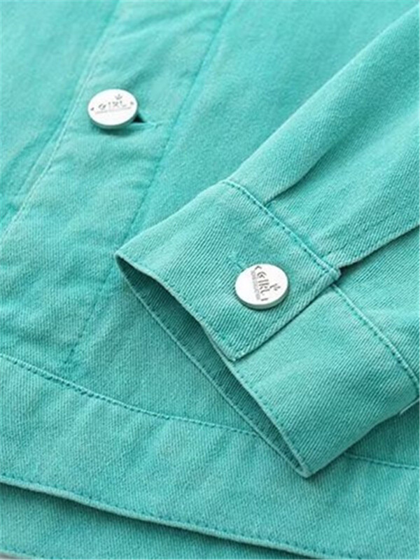 Ženska odjeća velikih veličina Proljetni i jesenski kratki kaput Elegantna jakna od punog platna s reverima, višestrukim gumbima i džepovima