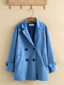 Ρούχα μεγάλου μεγέθους για την άνοιξη και το φθινόπωρο Φορέστε μεσαίου μήκους καμπαρντίνα διπλό στήθος μονόχρωμο μεγάλο μέγεθος μεγάλου μεγέθους, χαλαρό τζακάκι