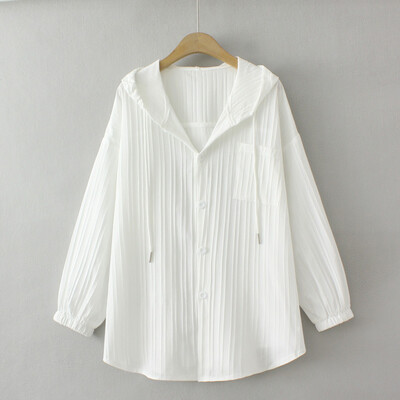 Ženska jakna veće veličine 2023. Proljeće ljeto Kaput za zaštitu od sunca s kapuljačom Široka gornja odjeća Prevelika odjeća za obline F11-7288