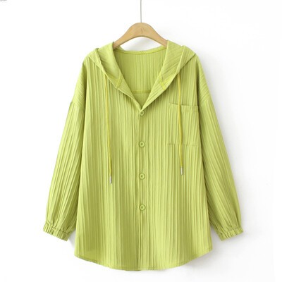 Ženska jakna veće veličine 2023. Proljeće ljeto Kaput za zaštitu od sunca s kapuljačom Široka gornja odjeća Prevelika odjeća za obline F11-7288