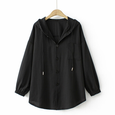 Ženska jakna veće veličine 2023. Proljeće ljeto Kaput za zaštitu od sunca s kapuljačom Široka gornja odjeća Prevelika odjeća za obline F11-7288