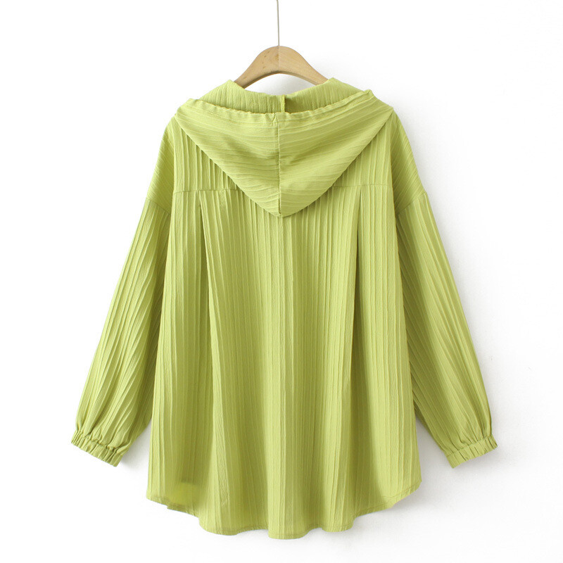 Ženska jakna veće veličine 2023. Proljeće ljeto Kaput za zaštitu od sunca s kapuljačom Široka gornja odjeća Prevelika odjeća za obline F11-7288