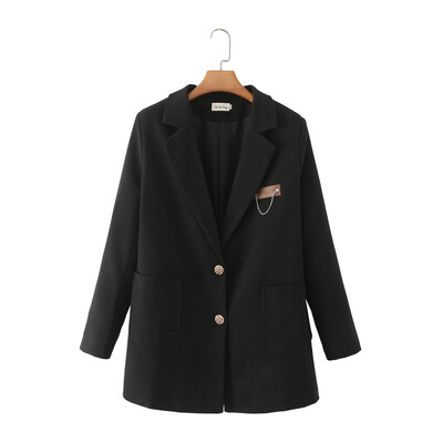 Sako za žene Odjeća veće veličine Jesen 2022. Elegantni šik sako sa ovratnikom po mjeri Modni lanac Označavanje VANJSKA ODJEĆA