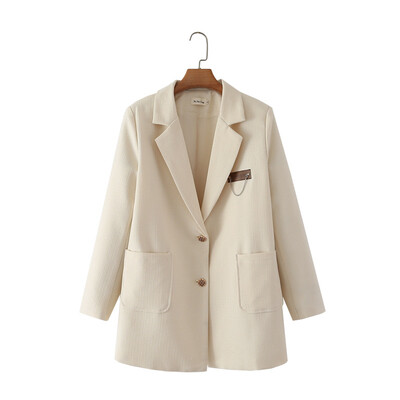 Sako za žene Odjeća veće veličine Jesen 2022. Elegantni šik sako sa ovratnikom po mjeri Modni lanac Označavanje VANJSKA ODJEĆA