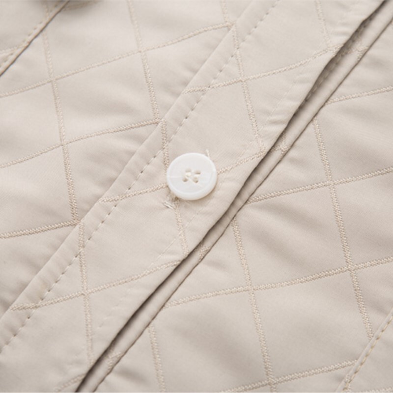 Ženska prošivena jakna velikih veličina Jesenska ležerna odjeća Modna Argyle košulja Outwear Curve Tanki kaputi F53 2315