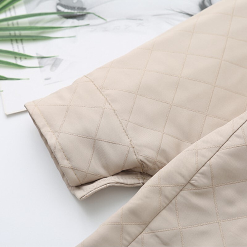 Ženska prošivena jakna velikih veličina Jesenska ležerna odjeća Modna Argyle košulja Outwear Curve Tanki kaputi F53 2315