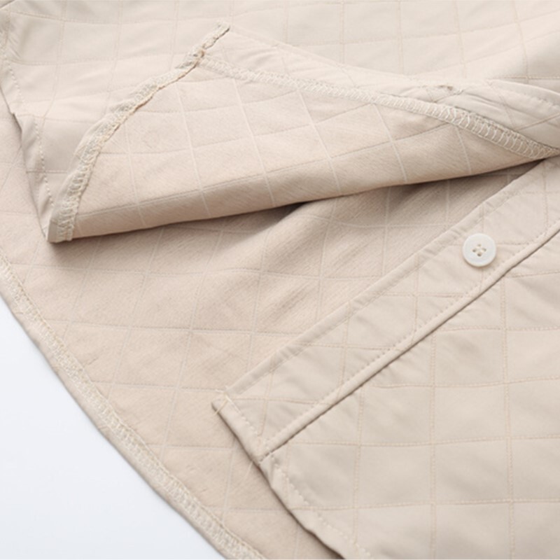 Ženska prošivena jakna velikih veličina Jesenska ležerna odjeća Modna Argyle košulja Outwear Curve Tanki kaputi F53 2315