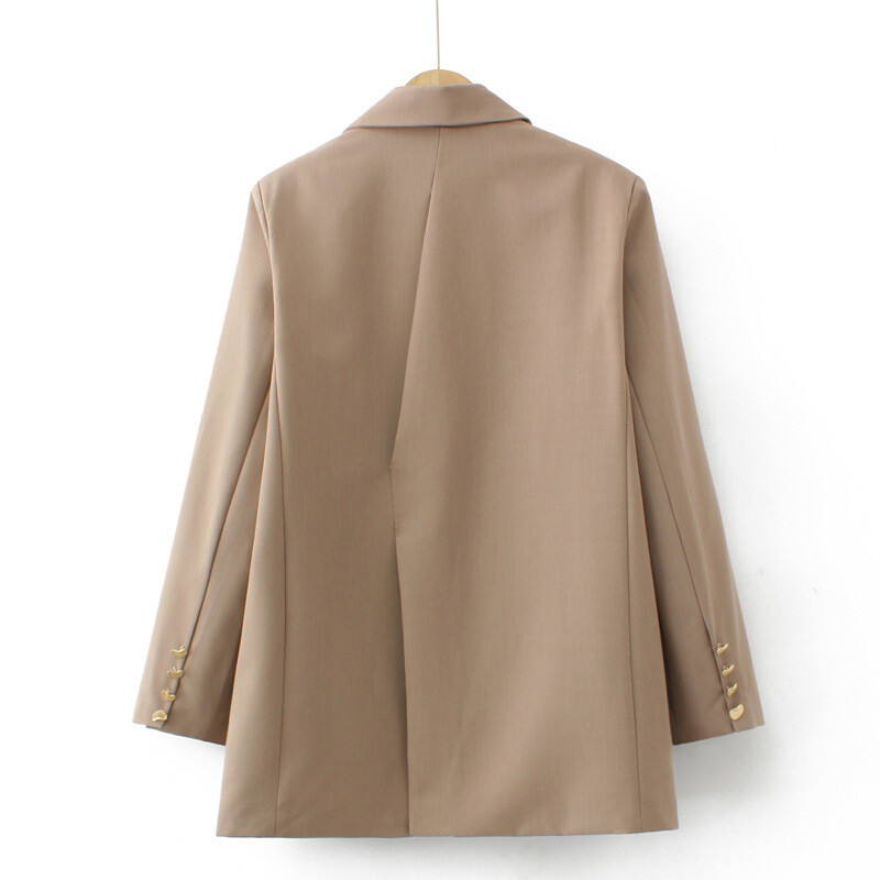 4XL sako veće veličine Ženski sako s proljetnim temperamentom 2023., jednoredno kopčanje, gornja odjeća s dva džepa, prevelika odjeća s oblinama