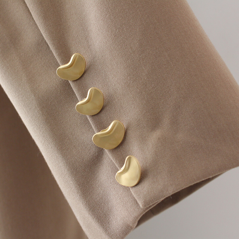 4XL sako veće veličine Ženski sako s proljetnim temperamentom 2023., jednoredno kopčanje, gornja odjeća s dva džepa, prevelika odjeća s oblinama