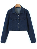 Kvalitetna traper kratka jakna velikih veličina Ženska proljeće ljeto 2023. Chic Gornja odjeća s puf rukavima Prevelika odjeća za obline