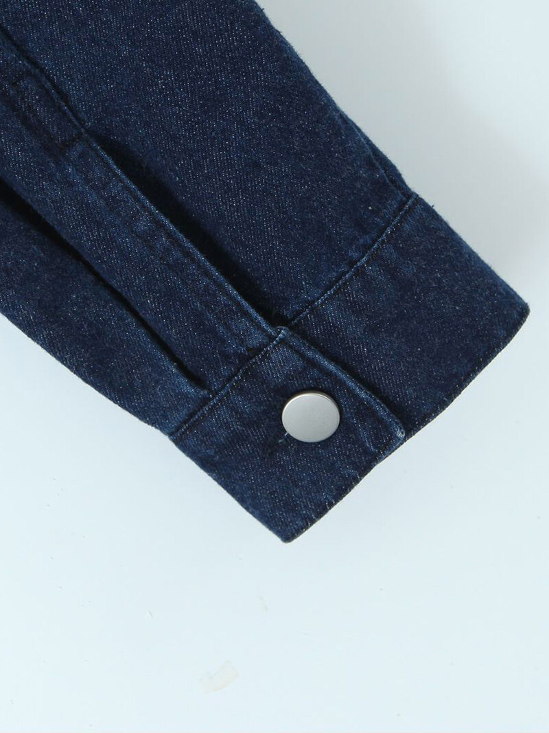 Kvalitetna traper kratka jakna velikih veličina Ženska proljeće ljeto 2023. Chic Gornja odjeća s puf rukavima Prevelika odjeća za obline