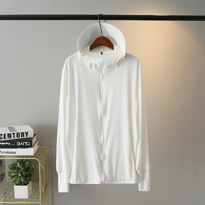 Summer Plus Size Hooded Sun Protection Jacket 2024 New Loose Thin Ice Silk Άνετο παλτό UV εξωτερικού χώρου