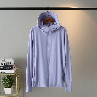 Summer Plus Size Hooded Sun Protection Jacket 2024 New Loose Thin Ice Silk Άνετο παλτό UV εξωτερικού χώρου