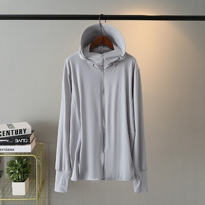 Summer Plus Size Hooded Sun Protection Jacket 2024 New Loose Thin Ice Silk Άνετο παλτό UV εξωτερικού χώρου