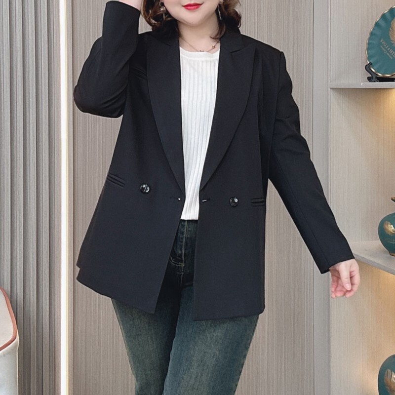 2024 Jachetă pentru costum de cafea, de primăvară și toamnă, pentru femei, mărime, temperament, largi, ocazional