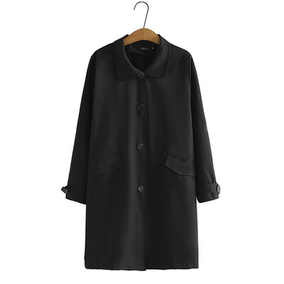 4xl Dugački trenč kaput veće veličine Ženska modna vjetrovka s punim rukavima i ovratnikom, elegantna VANJSKA ODJEĆA NA REDNO REDENJE