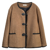 Proljeće jesen 100 kg Fashion Chic prošivena jakna velikih veličina Ženski topli vuneni kaput 1797