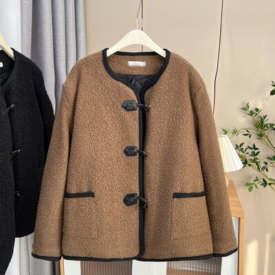 Proljeće jesen 100 kg Fashion Chic prošivena jakna velikih veličina Ženski topli vuneni kaput 1797